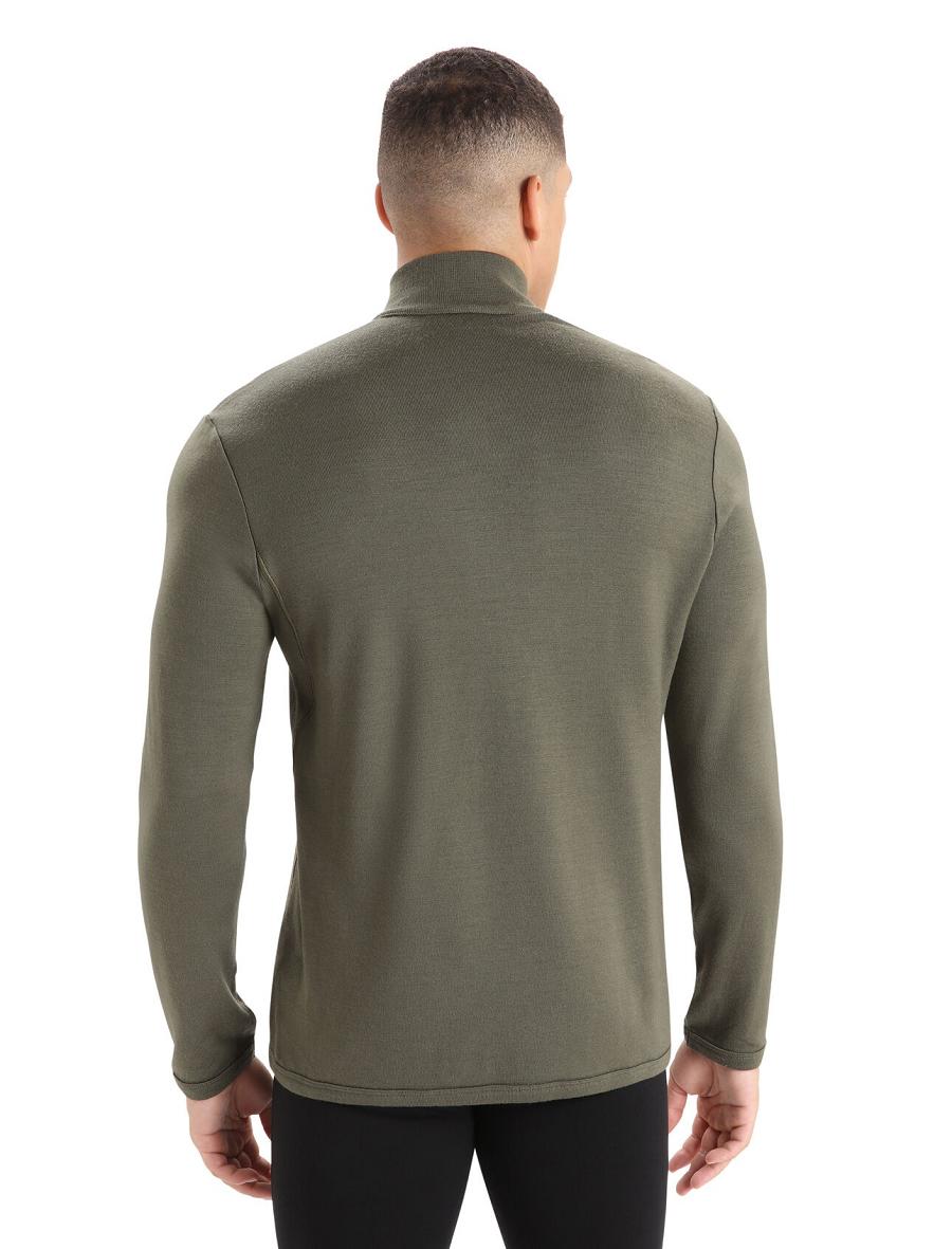 Icebreaker Merino Original Long Sleeve Half Zip Miesten Huppari Oliivinvihreä | FI 1271LISH